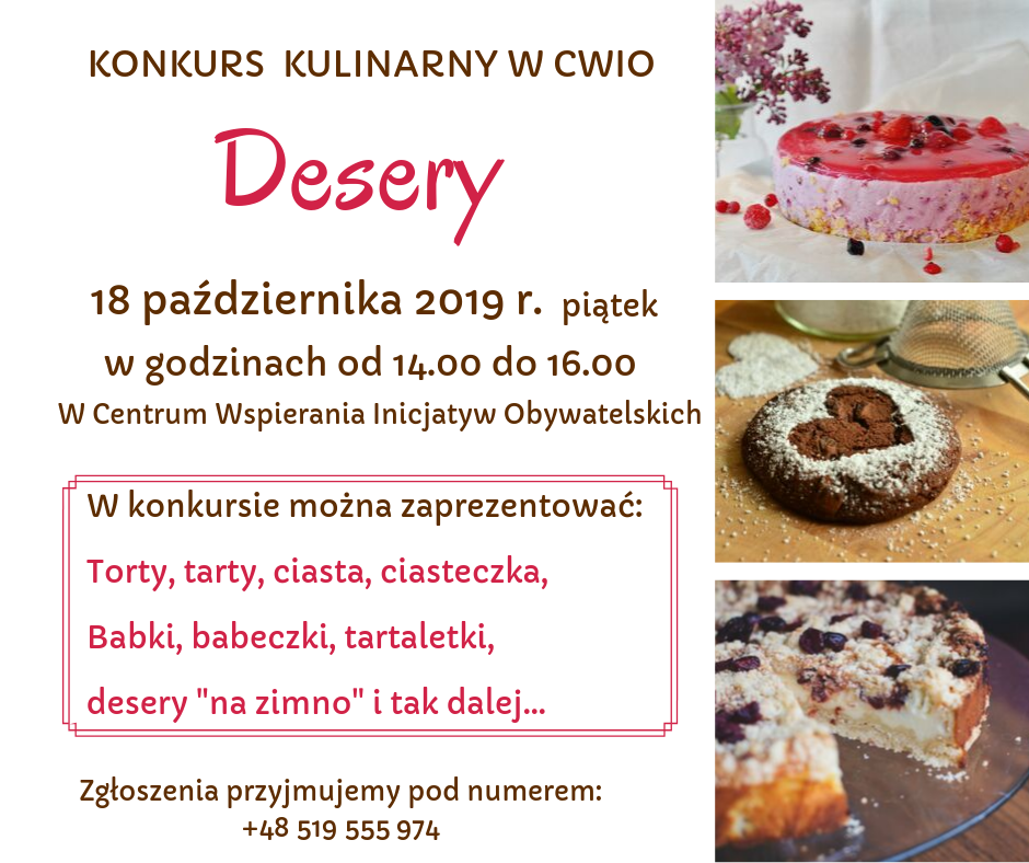 konkurs kulinarny "desery" w CWIO